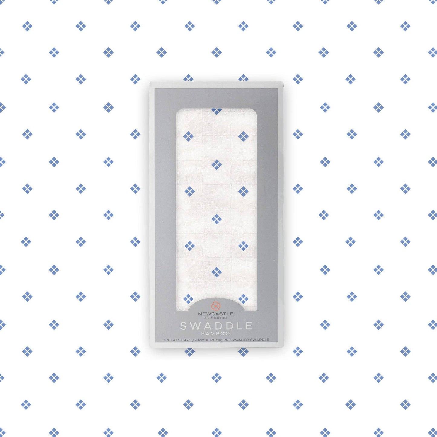 BABY - Periwinkle Diamond Polka Dot Swaddle