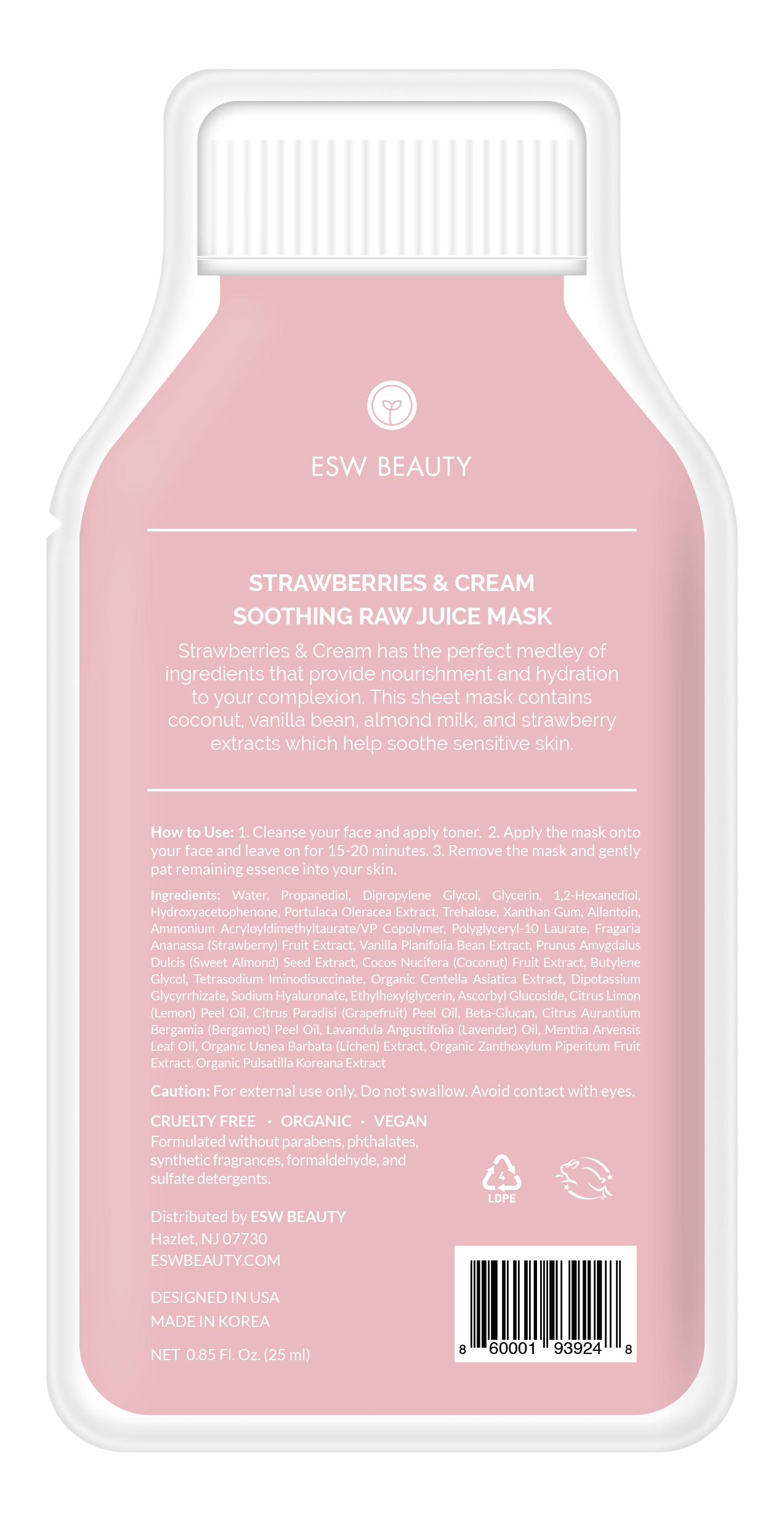 ESW BEAUTY- Strawberries and Cream Soothing Raw Juice Mask