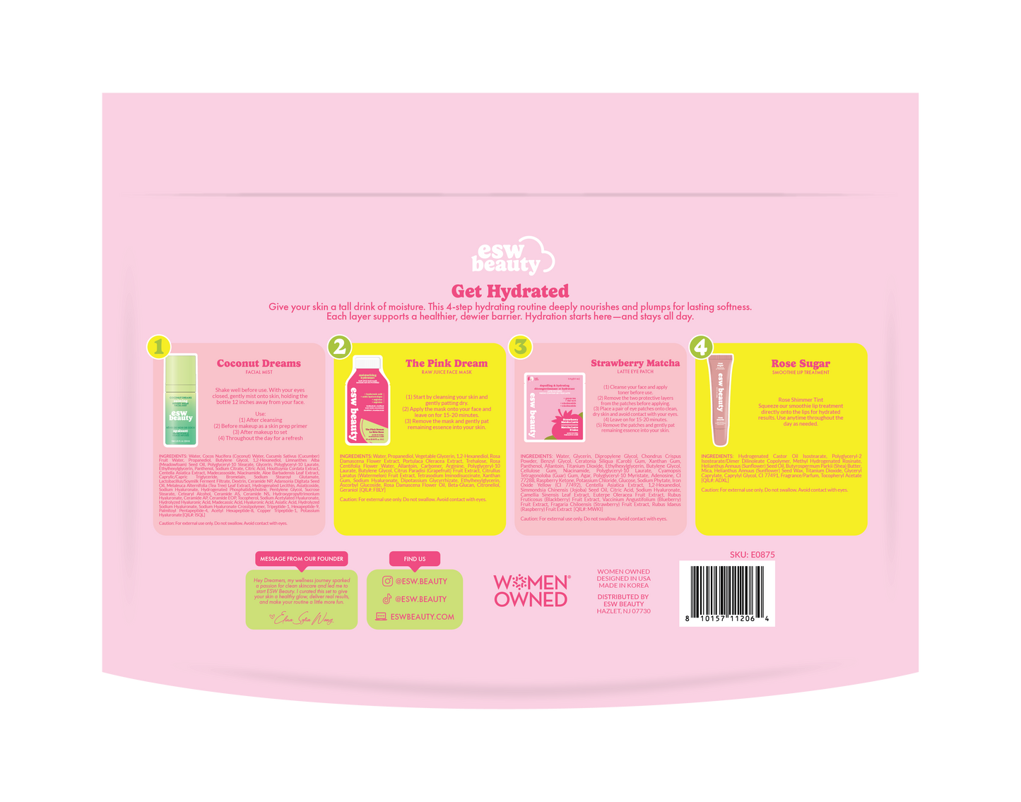 ESW BEAUTY - Get Hydrated Super Moisture Multi-Step Skin Kit