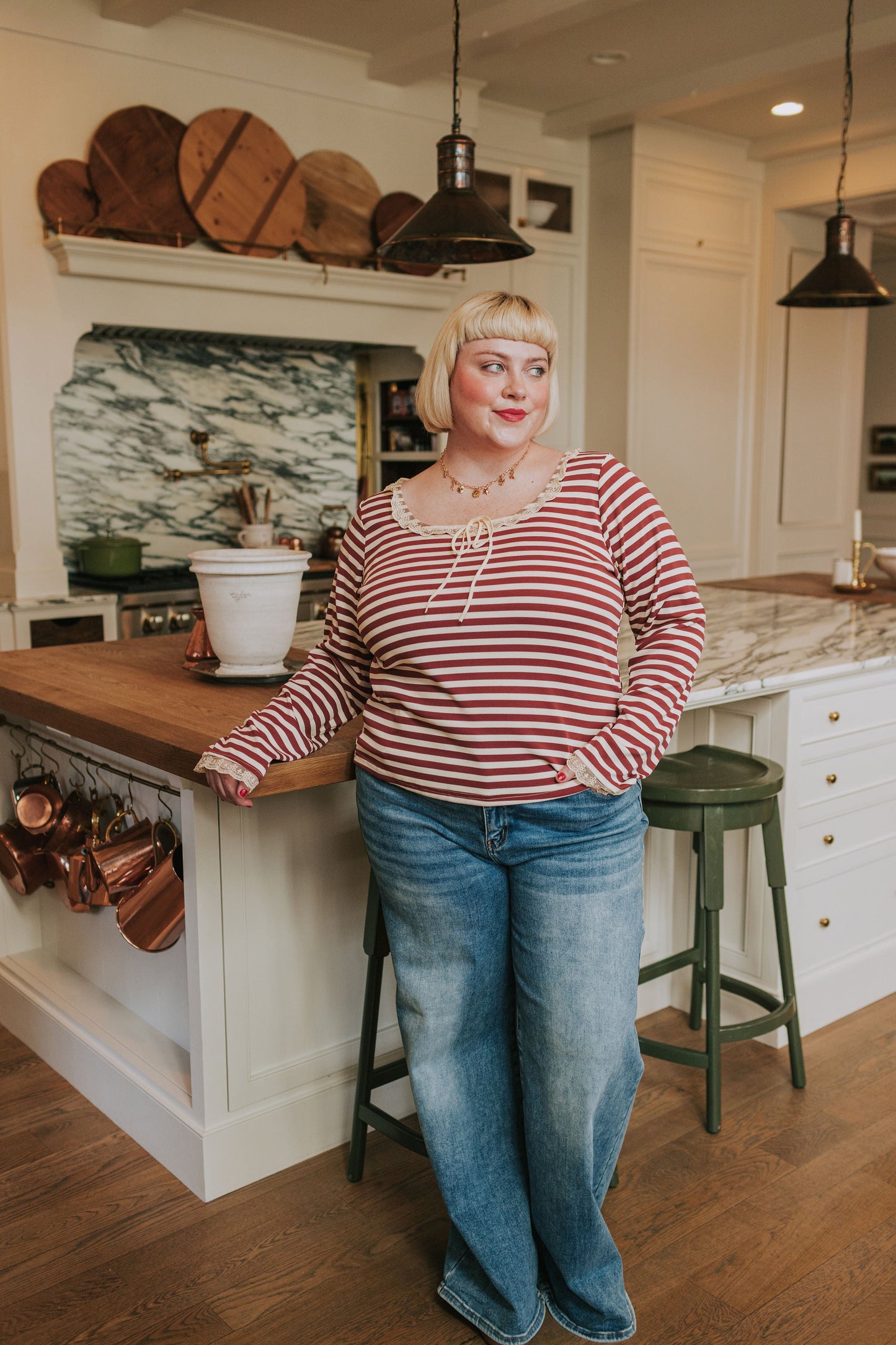 PLUS SIZE - Burgundy Kiss Top