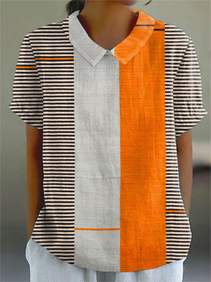 Alcira | Striped Color Block Shirt