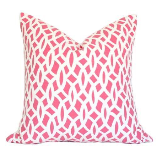Chain Link Cerise Custom Designer Pillow | Arianna Belle
