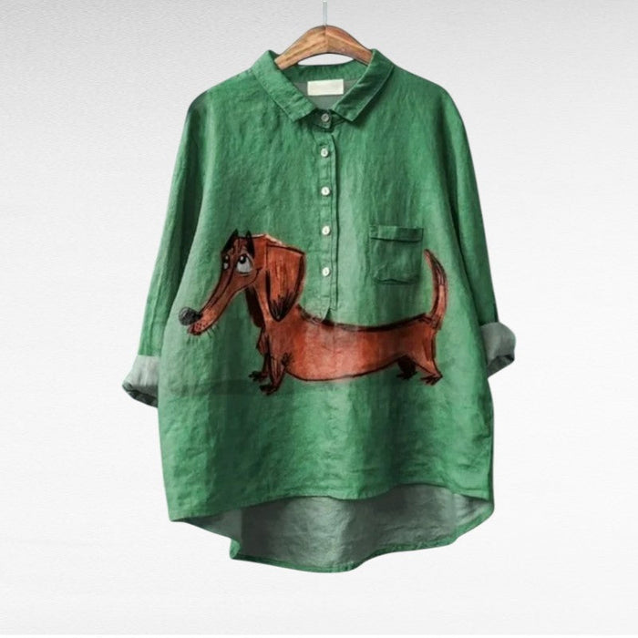 Cloé | Playful Dog Blouse