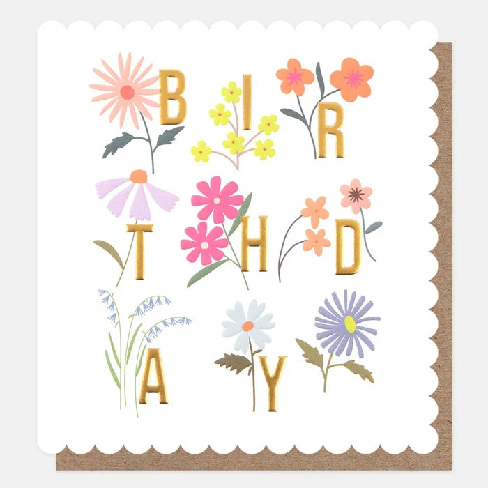 Colourful Florals Birthday Card