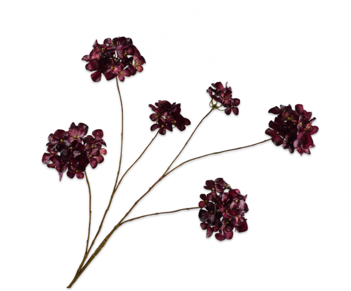 HYDRANGEA SPRAY BURGUNT RT 115CM