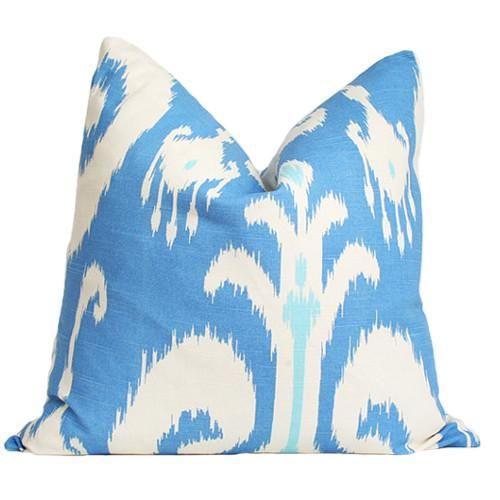 Ikat Blue Custom Designer Pillow | Arianna Belle