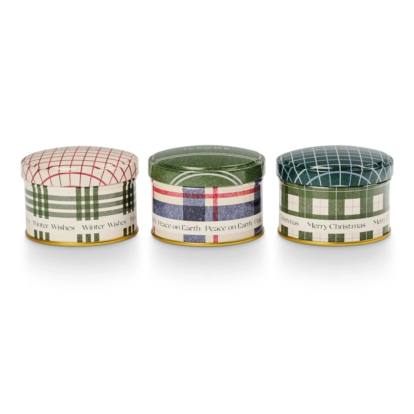 ILLUME - Balsam & Cedar Noble Holiday Candle Tin Trio Gift Set