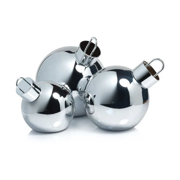 LED SILVER GLASS OVERSIZED 7.75"