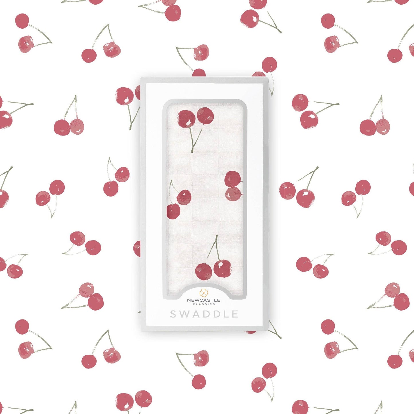 BABY - Sweetheart Cherry Bamboo Swaddle