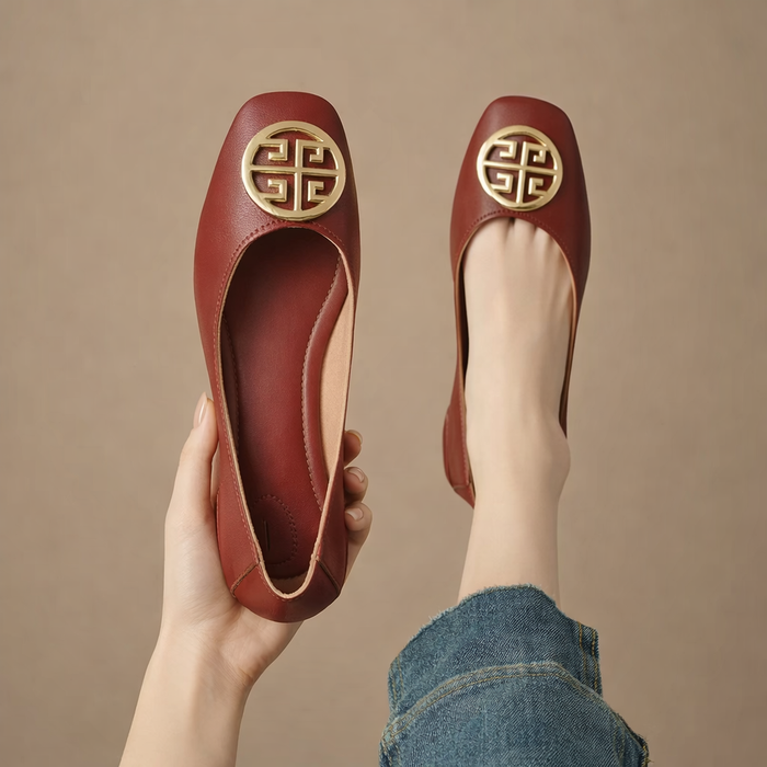 Orchard Leather Ballerinas