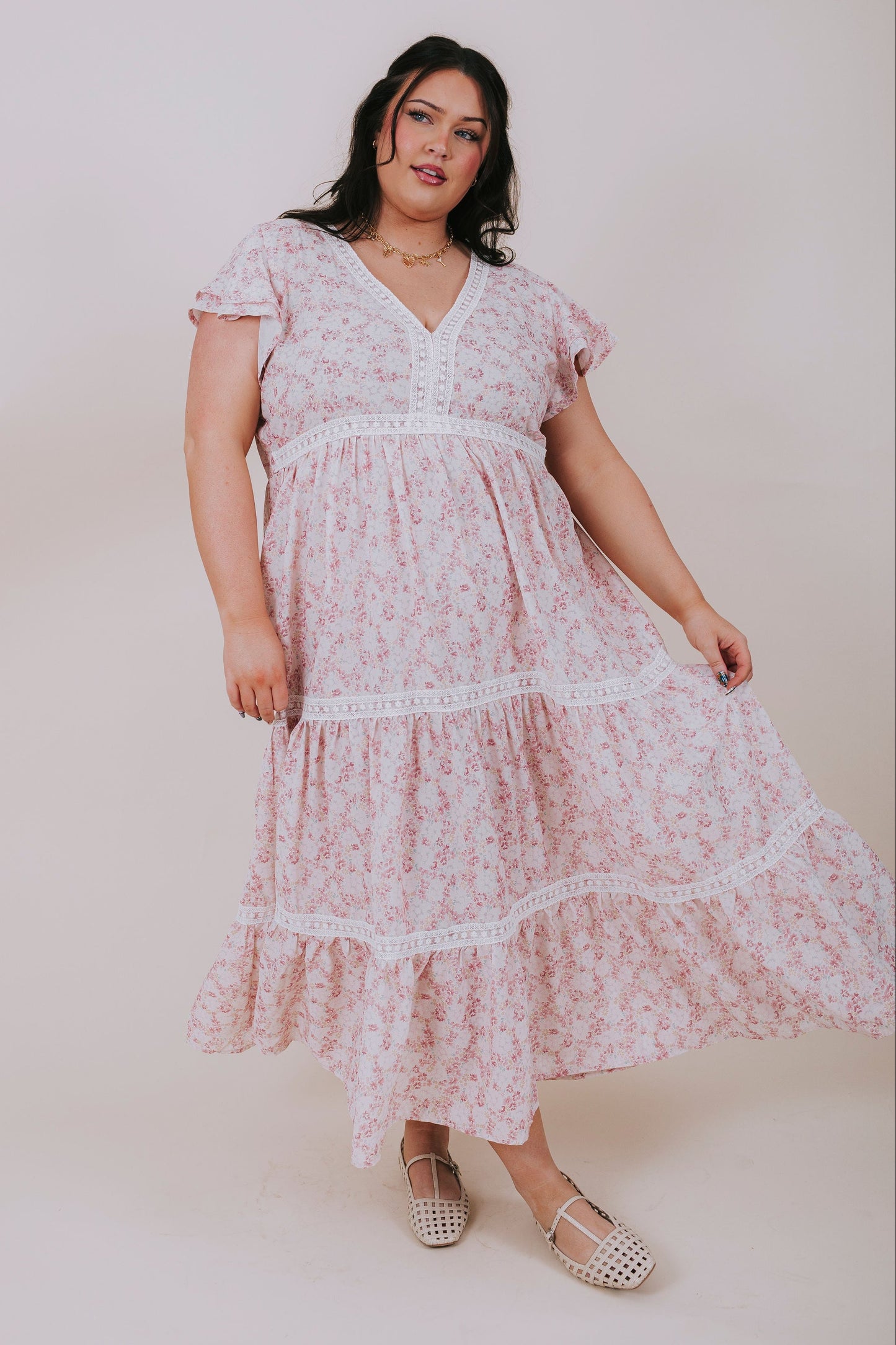 PLUS SIZE - Peach Tart Dress
