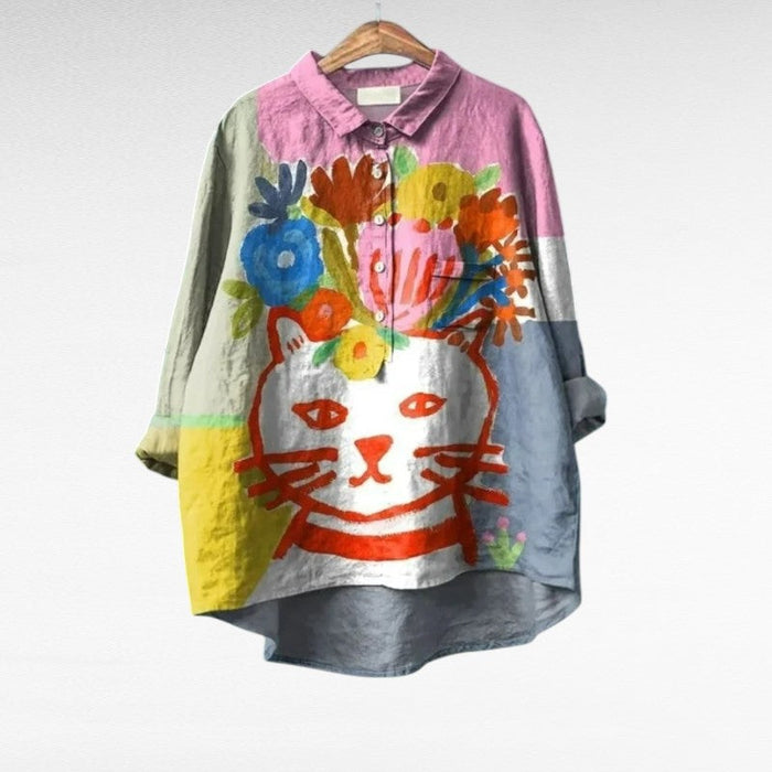 Solène | Artistic Cat Blouse
