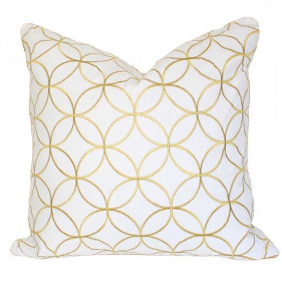 Sungold Lattice Custom Designer Pillow | Arianna Belle