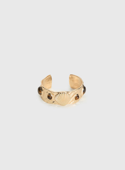 Sun Is Showing Cuff Gold / Brown