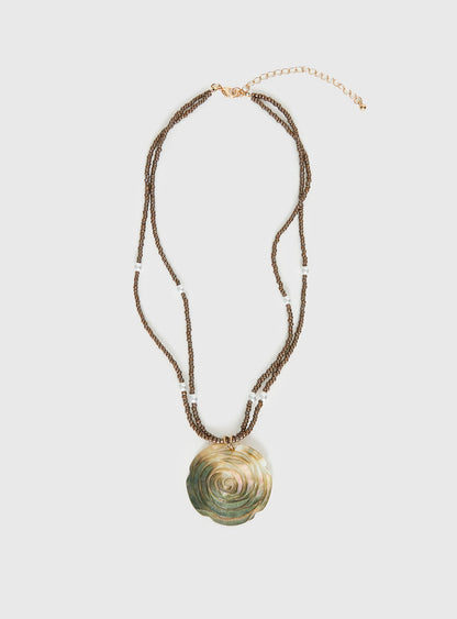 Light Of Day Pendant Necklace Green