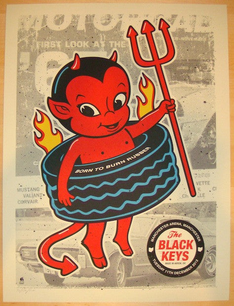 2012 The Black Keys - Manchester Concert Poster by Methane