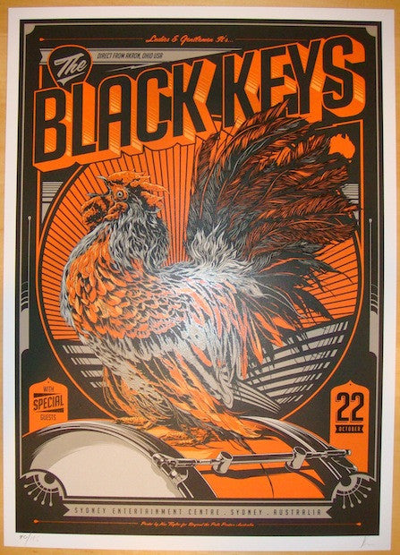 2012 The Black Keys - Sydney I Concert Poster by Ken Taylor