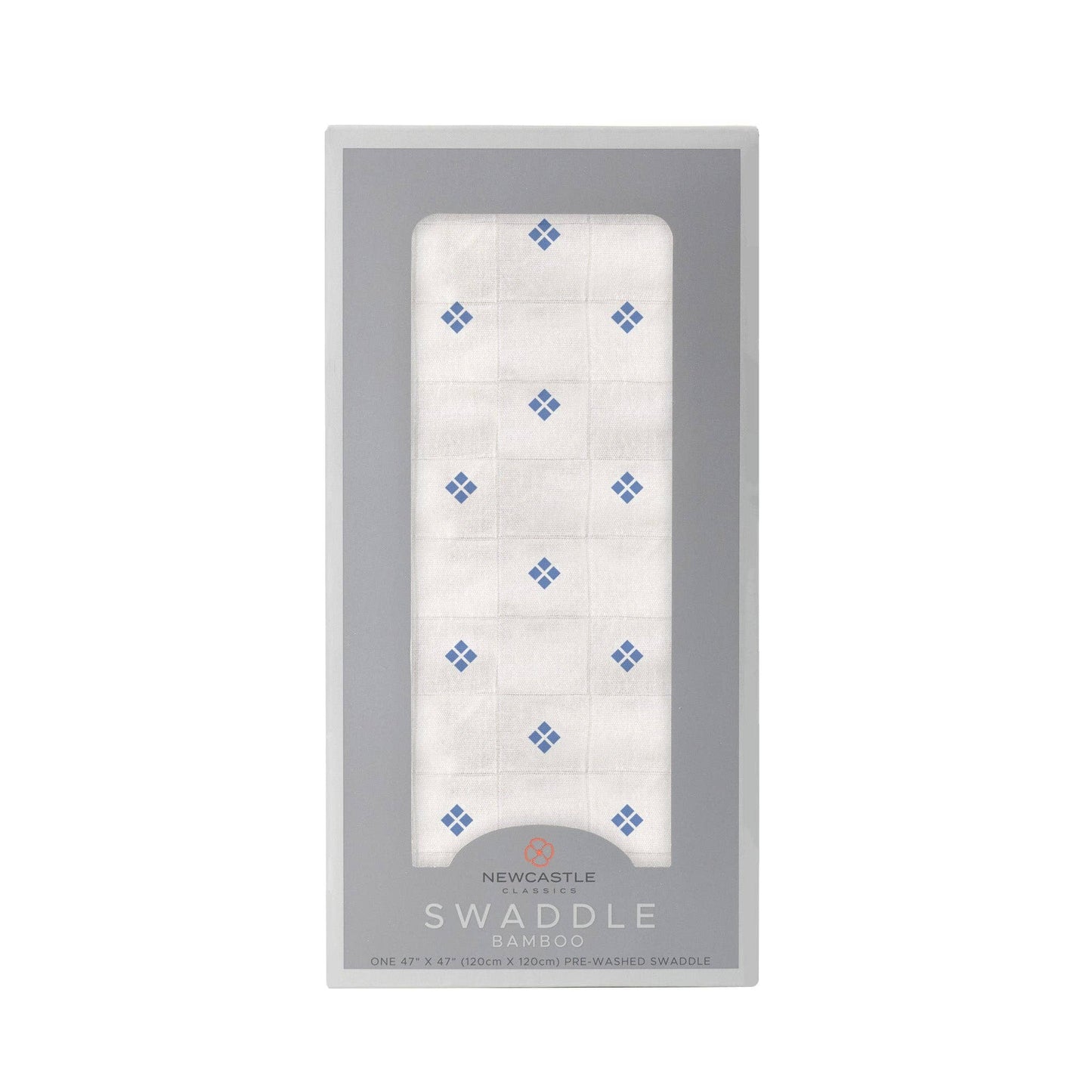 BABY - Periwinkle Diamond Polka Dot Swaddle