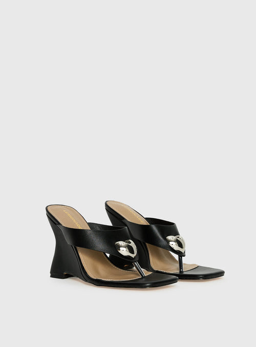 Gifted Thong Heels Black