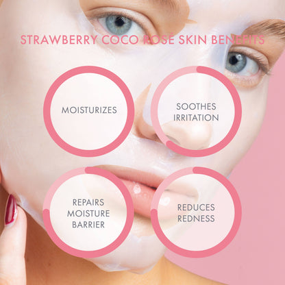 ESW BEAUTY - Strawberry Coco Rosé Soothing Biocellulose Mocktail Mask