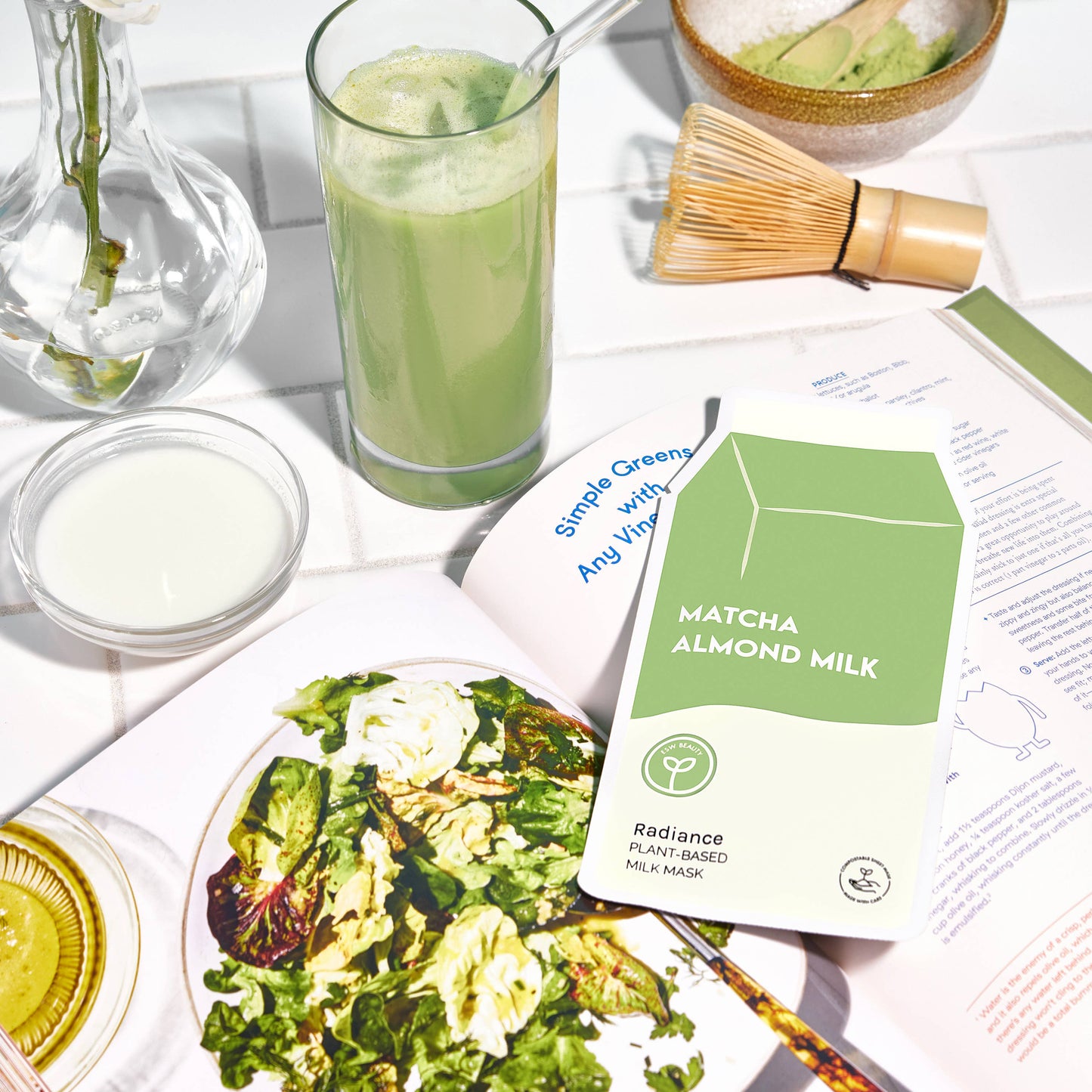 ESW BEAUTY - Matcha Almond Milk Radiance Plant-Based Milk Sheet Mask
