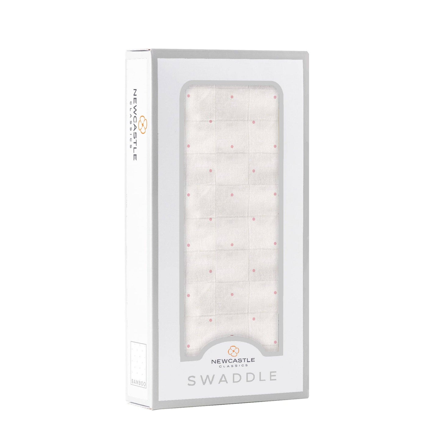 BABY - Pink Polka Dot Bamboo Muslin Swaddle
