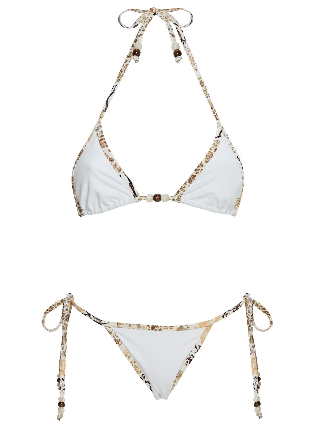 Beasley Tie Side Bikini Bottoms White / Animal Multi