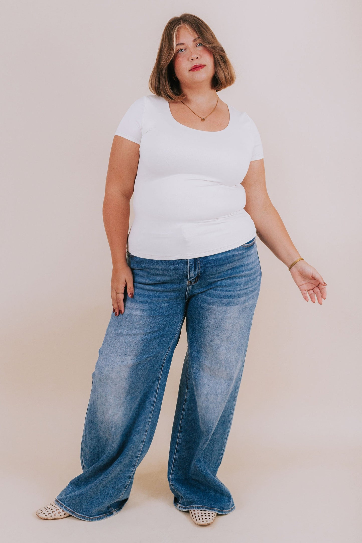 PLUS SIZE - Pure Ivory Top