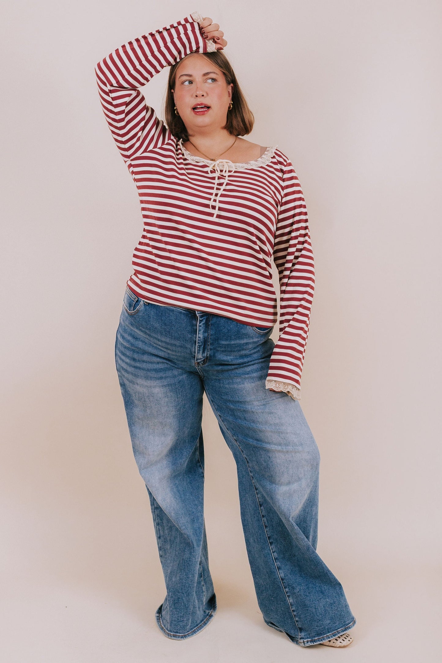PLUS SIZE - Burgundy Kiss Top
