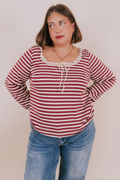 PLUS SIZE - Burgundy Kiss Top