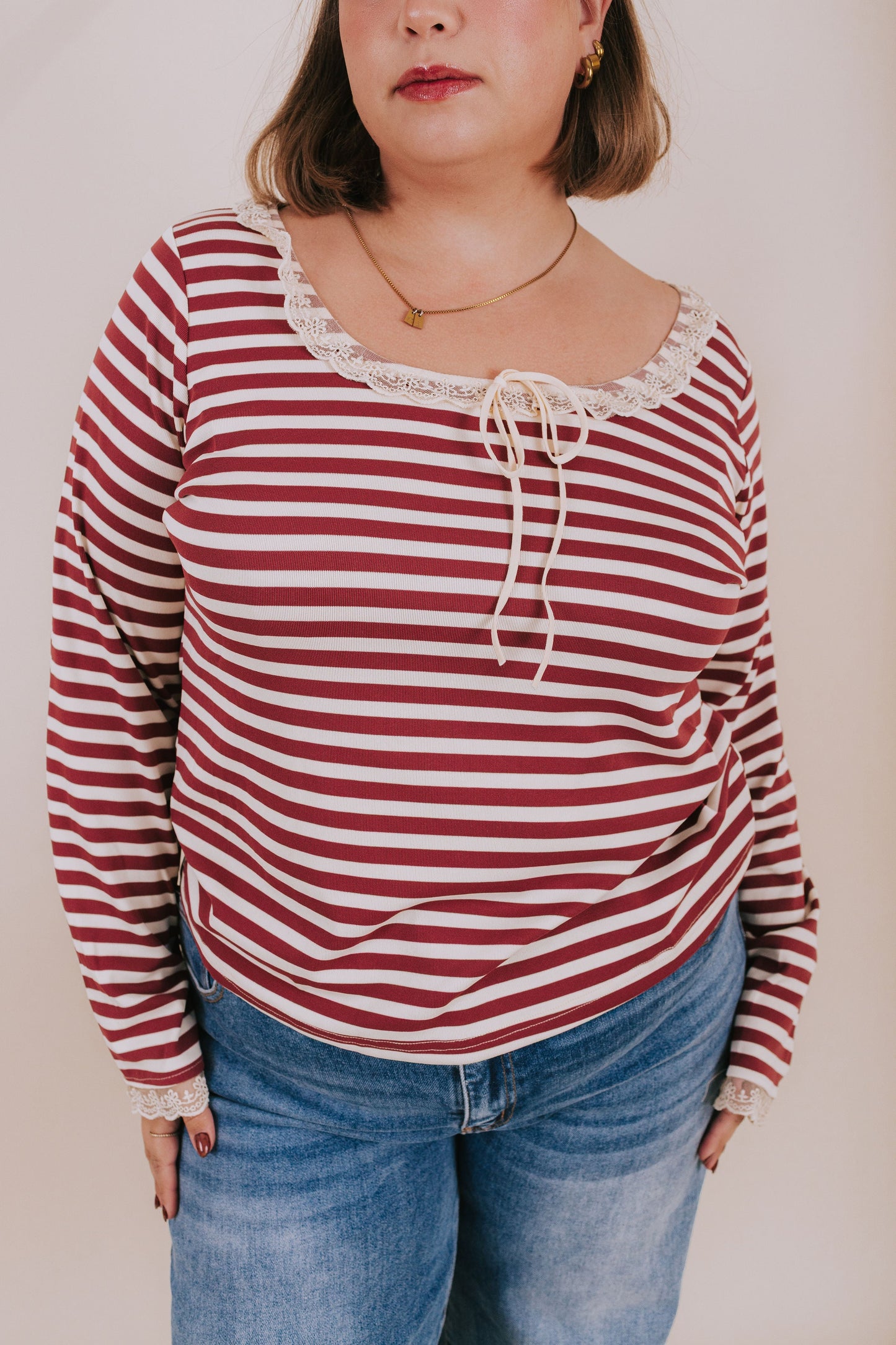 PLUS SIZE - Burgundy Kiss Top