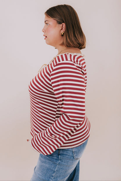 PLUS SIZE - Burgundy Kiss Top