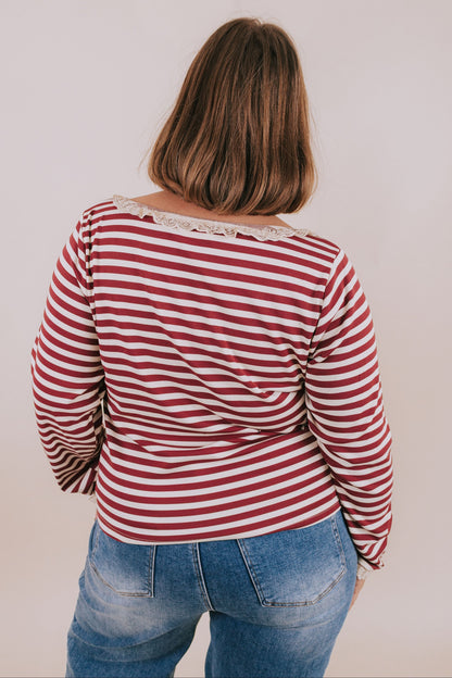 PLUS SIZE - Burgundy Kiss Top
