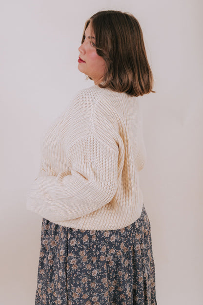PLUS SIZE - Cappuccino Cloud Sweater