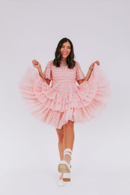 EXCLUSIVE - Cherry Blossom Ripple Dress