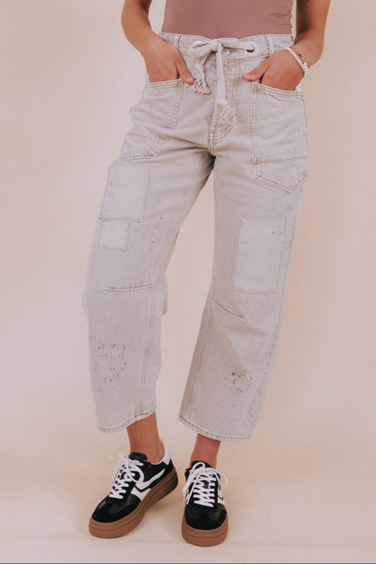 FREE PEOPLE - Moxie Pull-On Barrel Jeans - 2 Colors!