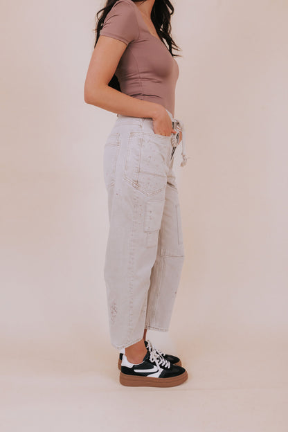 FREE PEOPLE - Moxie Pull-On Barrel Jeans - 2 Colors!