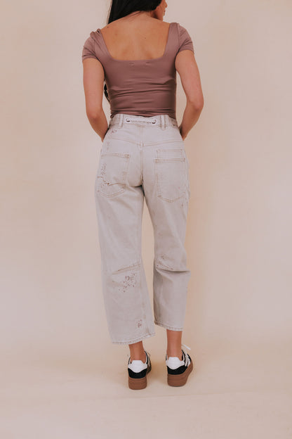 FREE PEOPLE - Moxie Pull-On Barrel Jeans - 2 Colors!