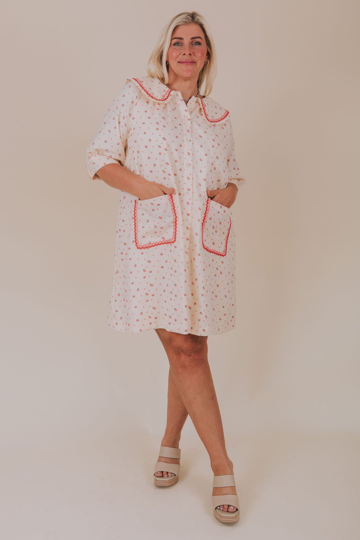 PLUS SIZE - Fresh Strawberries Dress