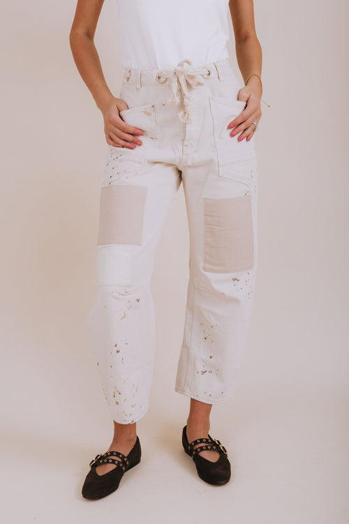 FREE PEOPLE - Moxie Pull-On Barrel Jeans - 2 Colors!