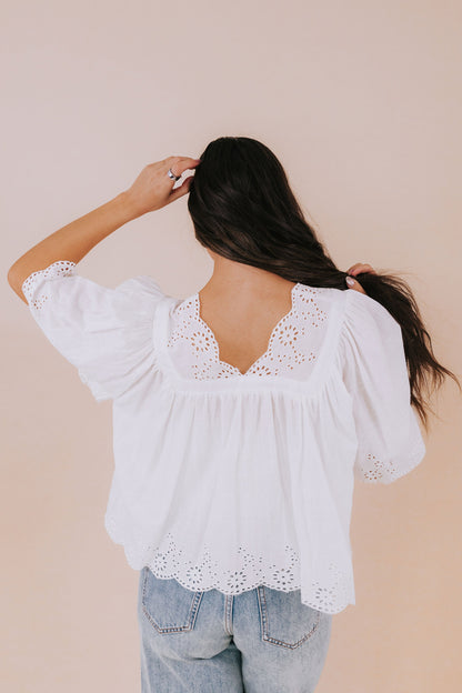 FREE PEOPLE - Costa Eyelet Top