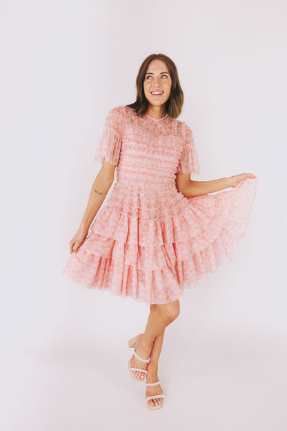 EXCLUSIVE - Cherry Blossom Ripple Dress