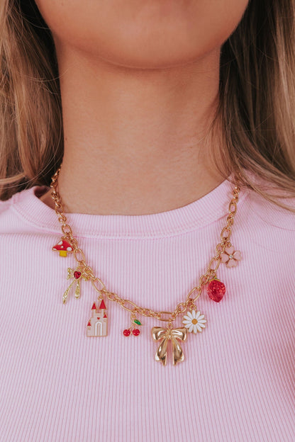 Princess Peach Charm Necklace - 2 Colors!