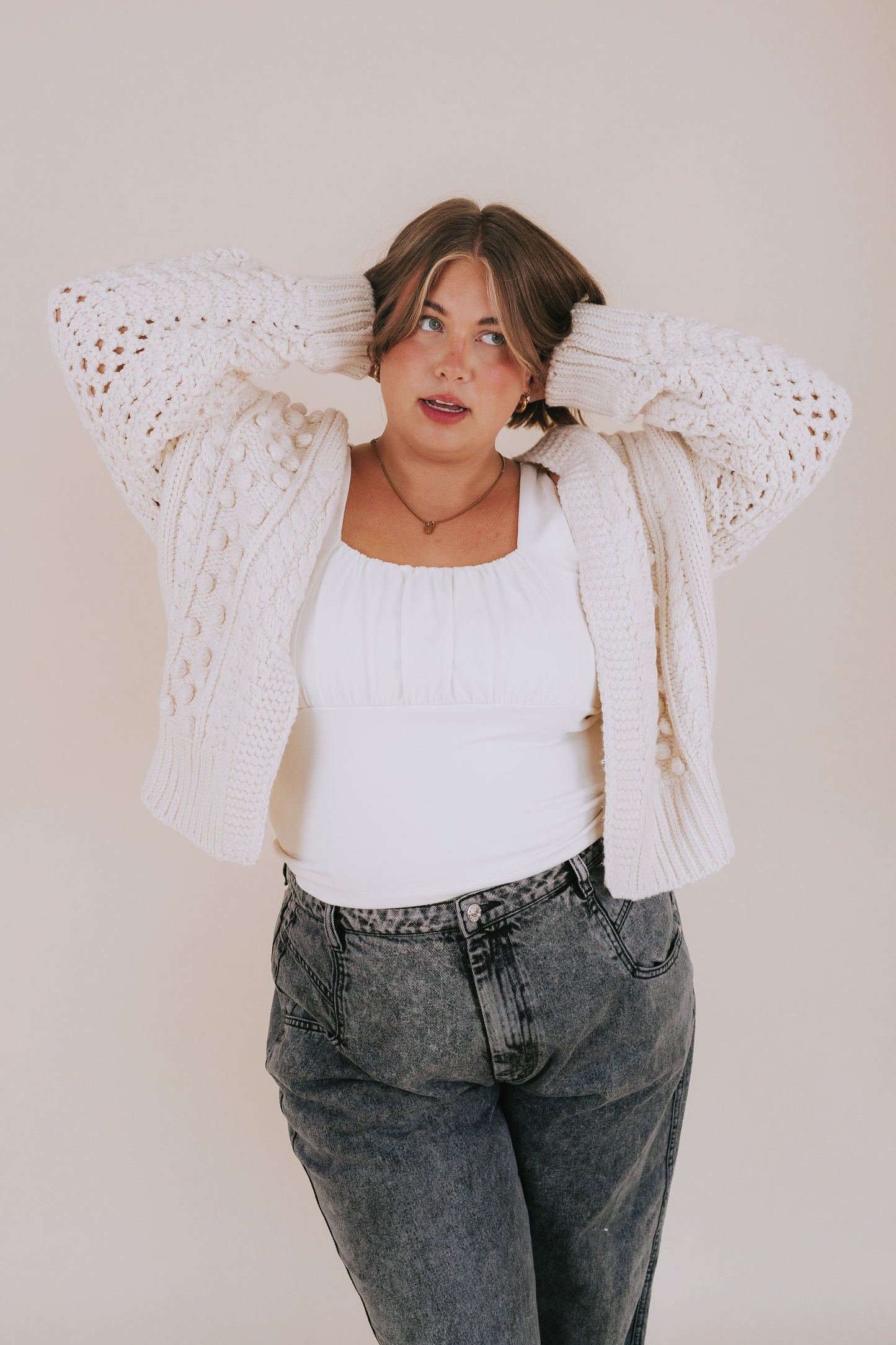 PLUS SIZE - Stay Right Here Cardigan