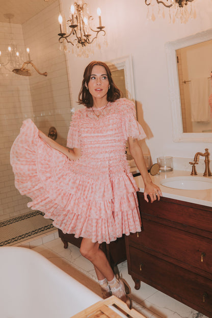 EXCLUSIVE - Cherry Blossom Ripple Dress