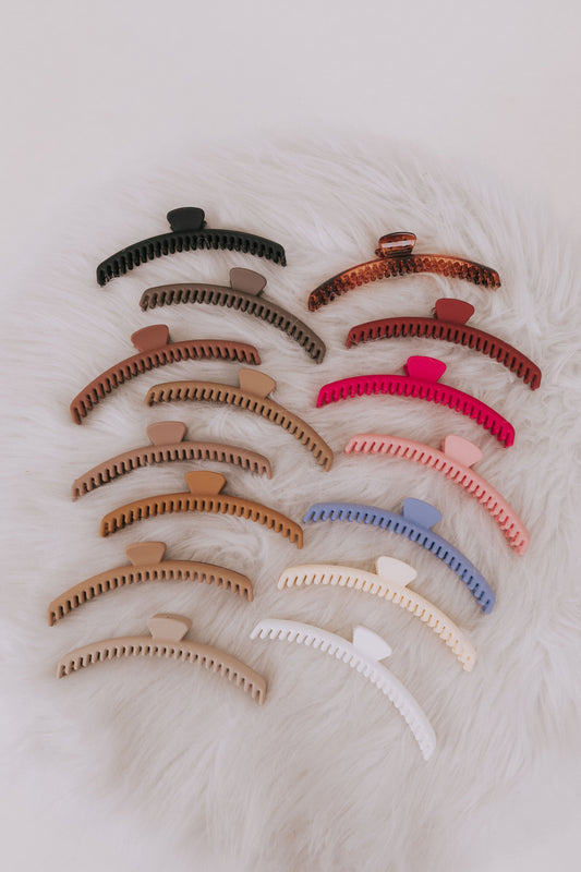 Left Speechless Claw Clip - 19 Colors!