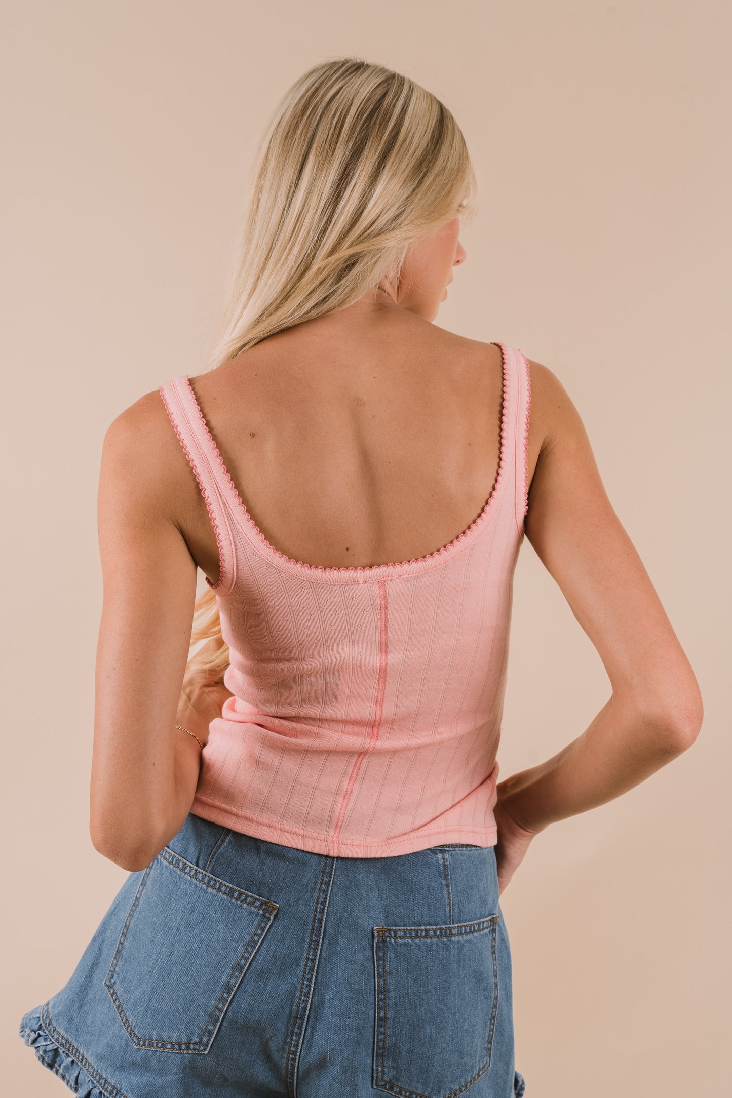 FREE PEOPLE - End Game Pointelle Tank