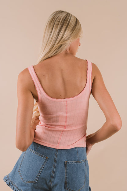 FREE PEOPLE - End Game Pointelle Tank