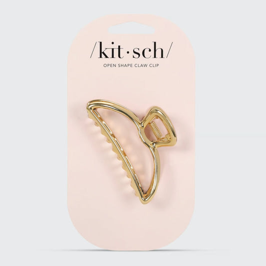 KITSCH -Open Shape Claw Clip - Gold
