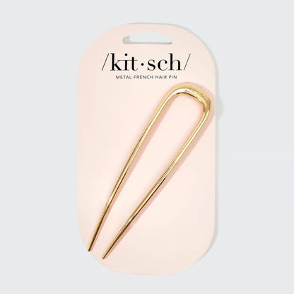 KITSCH - Metal Enamel French Hair Pin - Gold